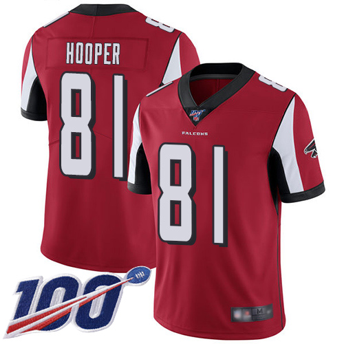 Atlanta Falcons Limited Red Men Austin Hooper Home Jersey NFL Football #81 100th Season Vapor Untouchable->atlanta falcons->NFL Jersey